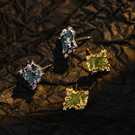 Artisan Silver Studs with Pale Blue Center

