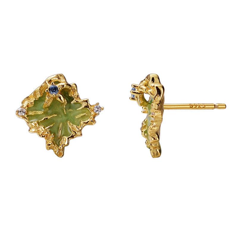 Dripping Metal Studs with Blue Sparkle

