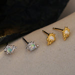 Hand-Forged Look Stud Earrings

