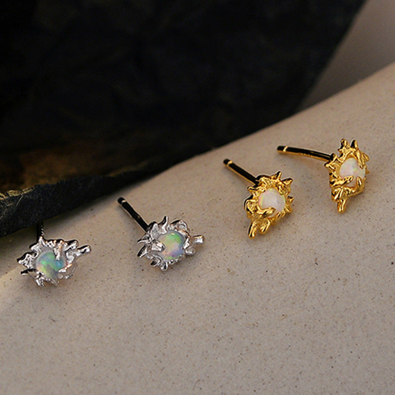 Hand-Forged Look Stud Earrings

