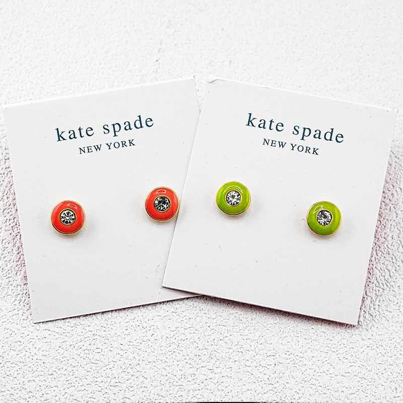 Kate Spade Enamel Button Earrings